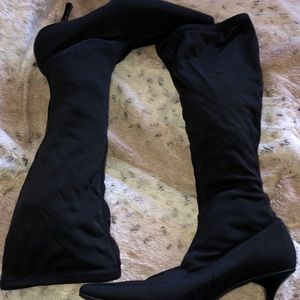 David Aaron Stretch Knee High Boots